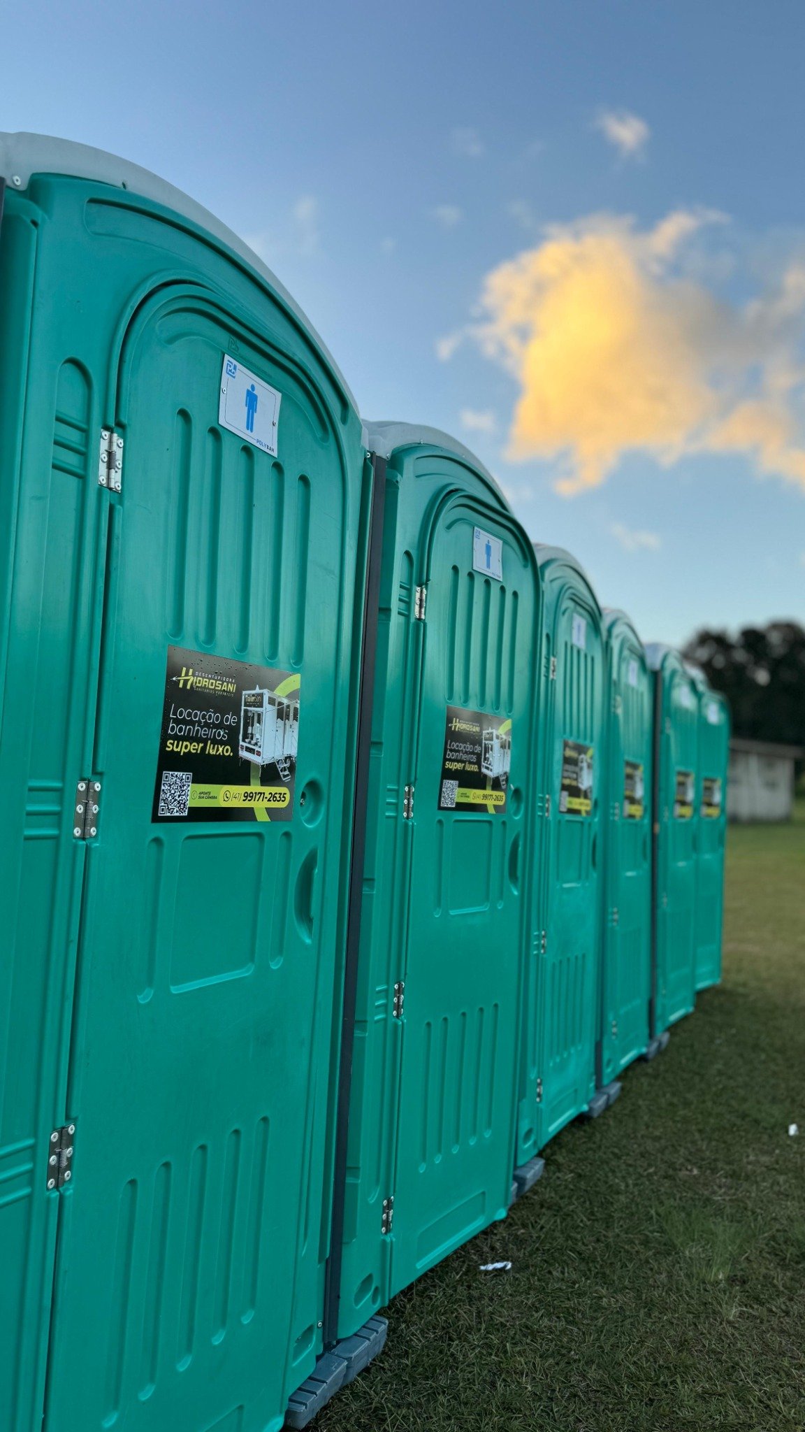 Banheiros químicos para obras e eventos